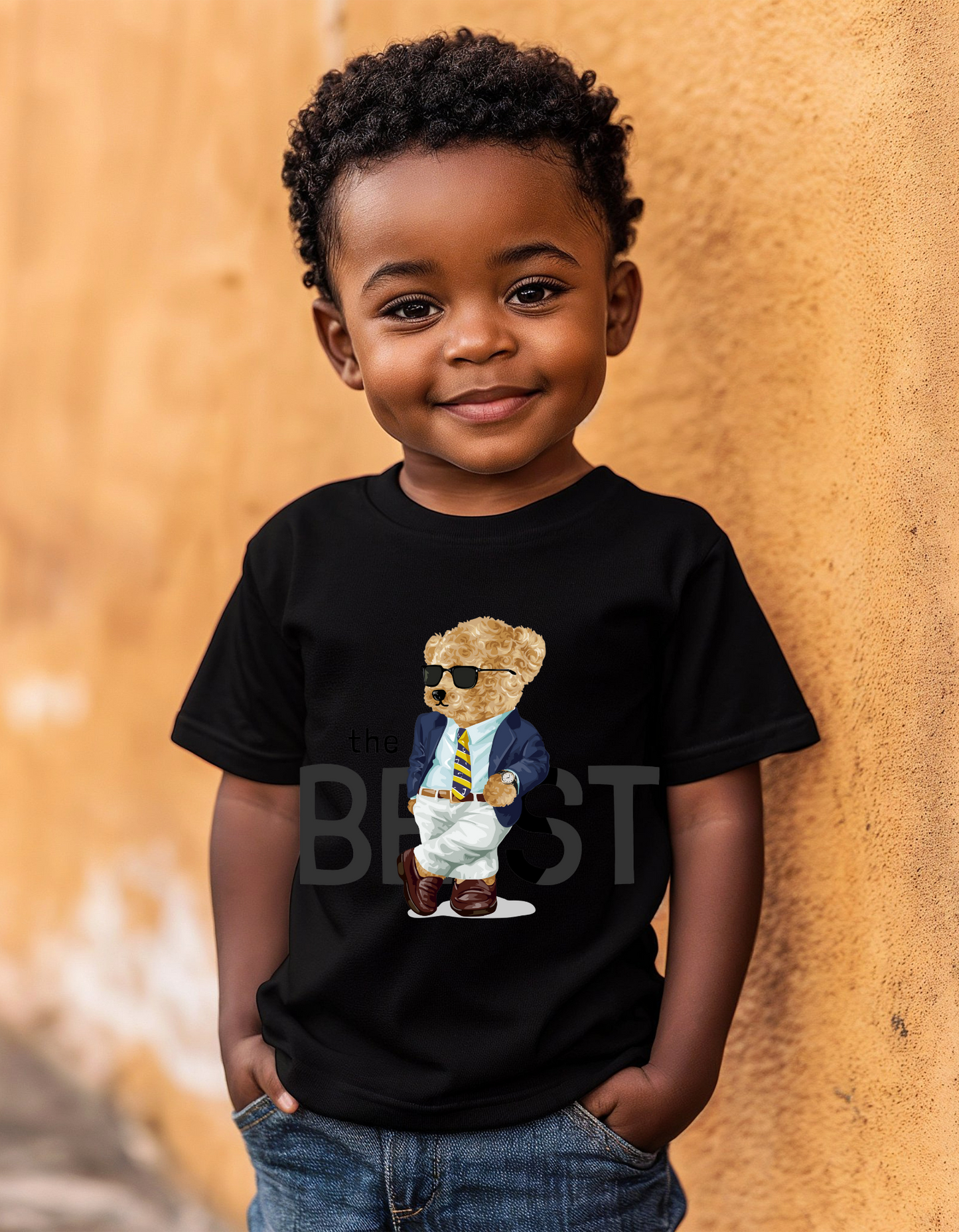 "The Best Teddy Bear" Black Toddler T-Shirt