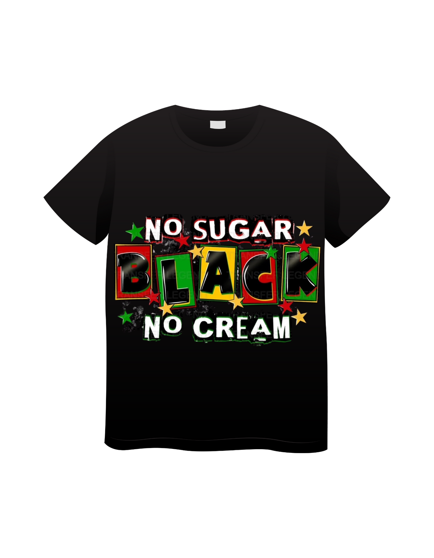 "Black Sugar, No Cream" Black T-Shirt
