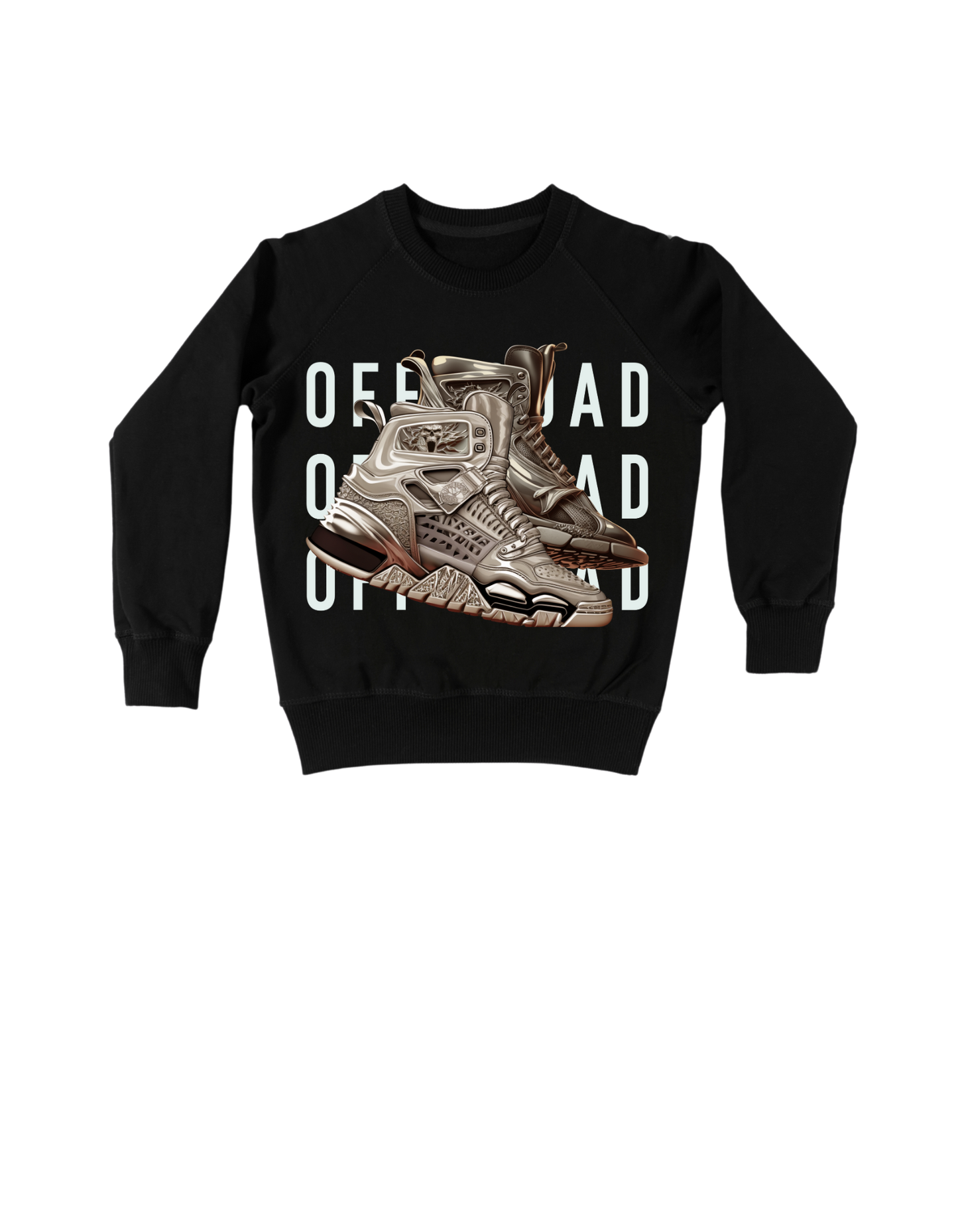 Boys Youth Black Crewneck Sweater