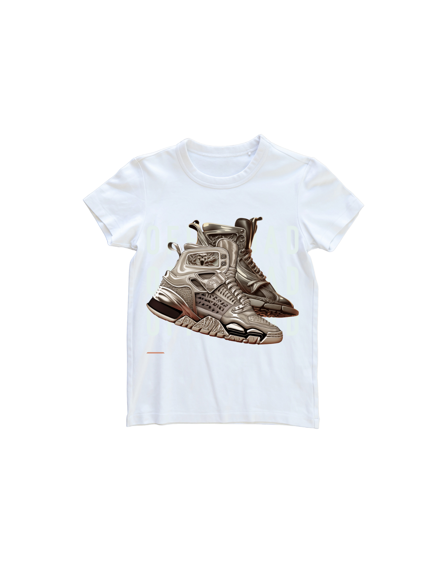 Youth White Gold Sneaker T-Shirt